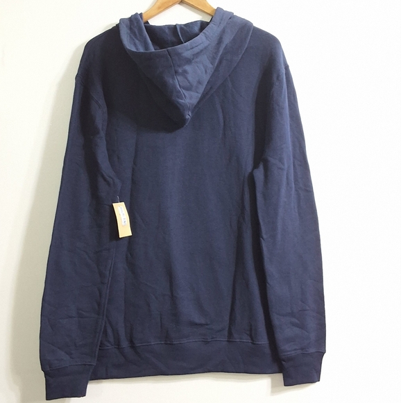 Xlarge Men's Navy Blue Fleece Hoodie, New With Tag - Picture 2 of 4